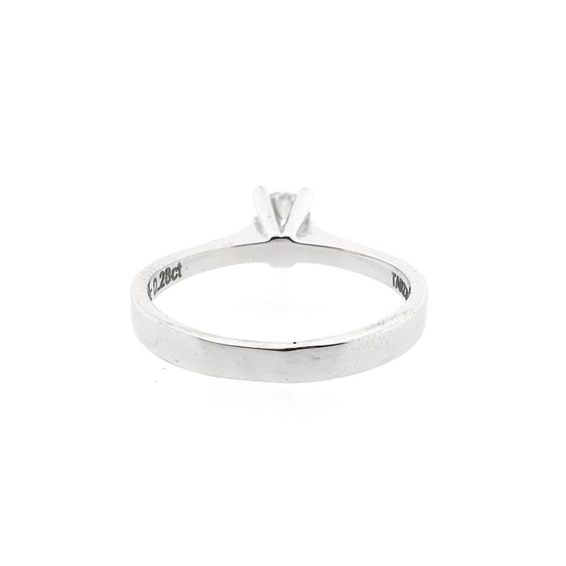 Image 4 of White Gold Solitaire Ring with Diamond; 0.28 ct.