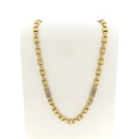 Two-tone gold fantasy link chain
