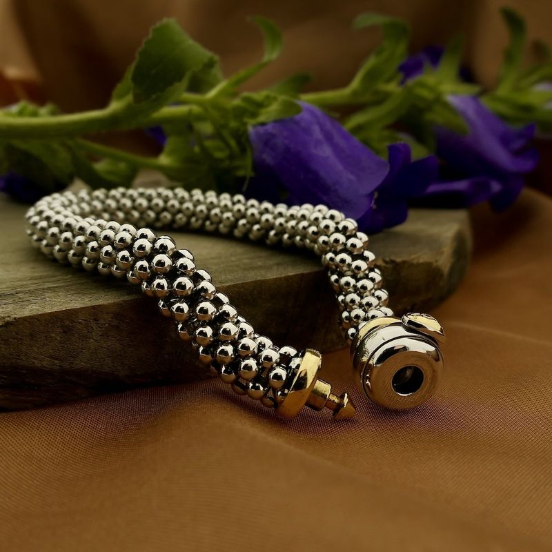 Image 9 of Fope bicolor gold mesh link bracelet