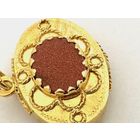 Image 4 of 18K Gold Unique Pendant with Goldstone