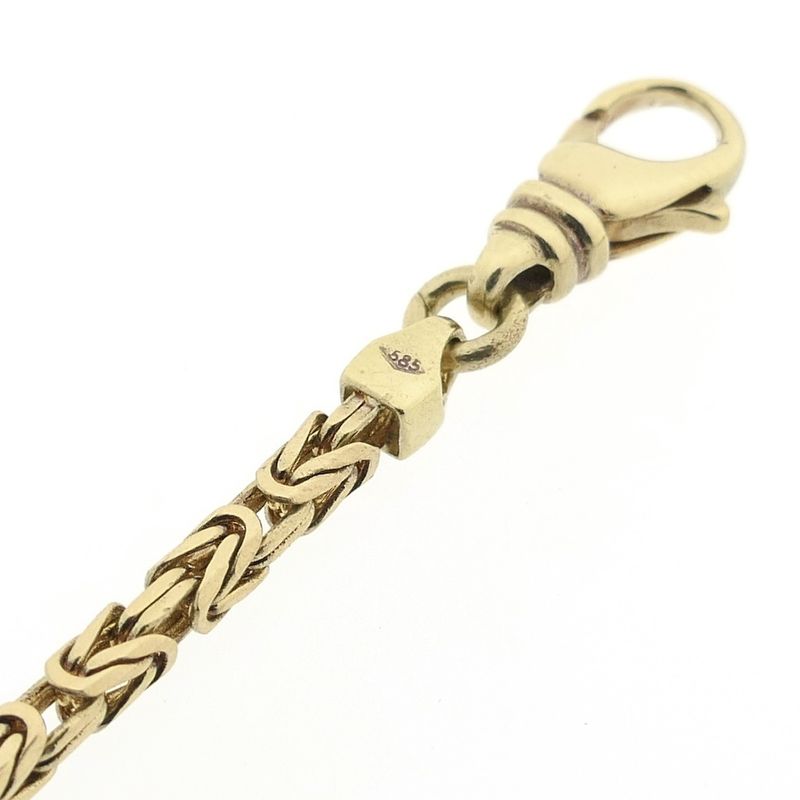 Image 3 of Gold square king link necklace