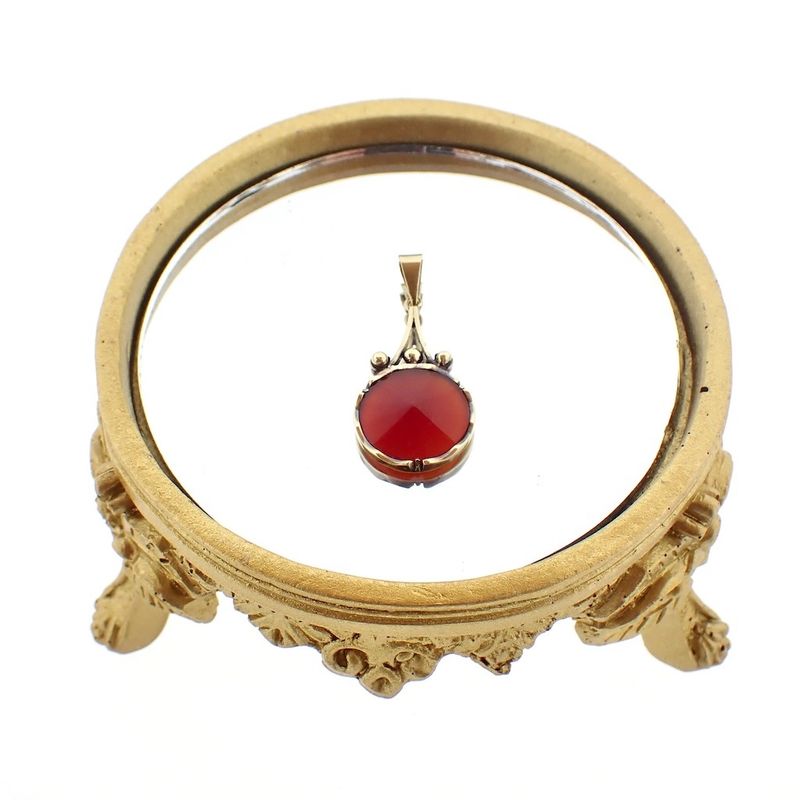 Image 5 of Vintage gold pendant with carnelian