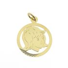 Image 1 of Gold pendant of a girl's child's head
