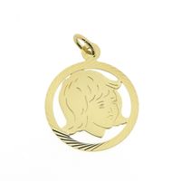 Gold pendant of a girl's child's head