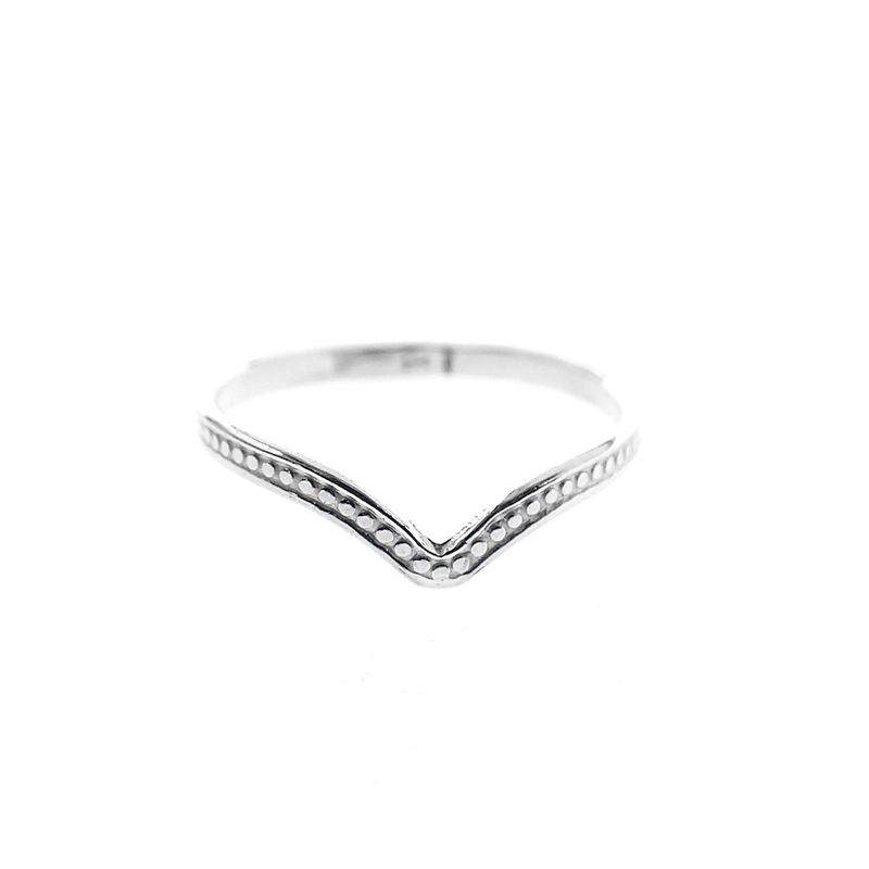 Image 3 of Silver V-shaped ladies ring