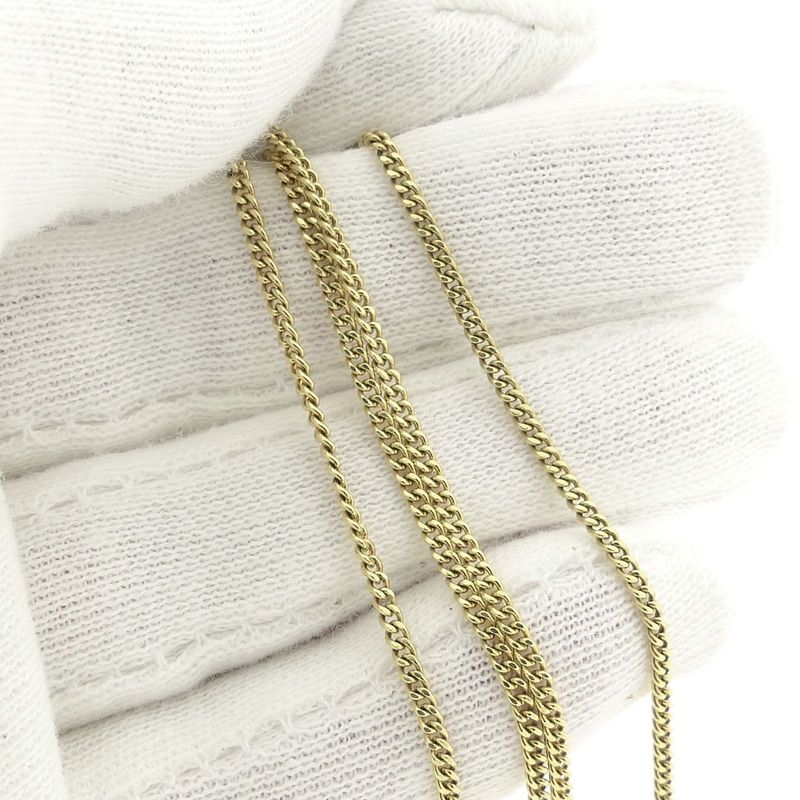 Image 7 of Gold gourmet link chain | 52 cm