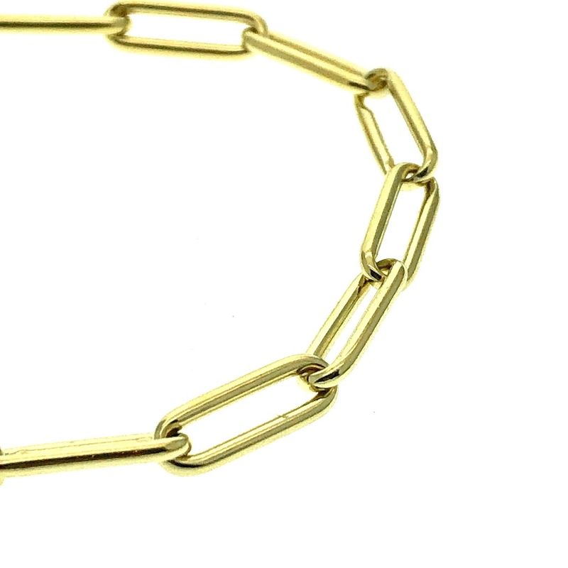 Image 2 of Gold anchor link bracelet | 20 cm