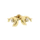 Image 8 of Gold dolphin stud earrings with zirconia