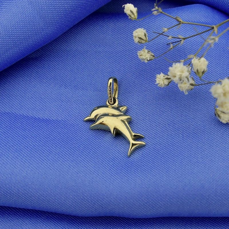 Image 10 of Golden dolphin pendant