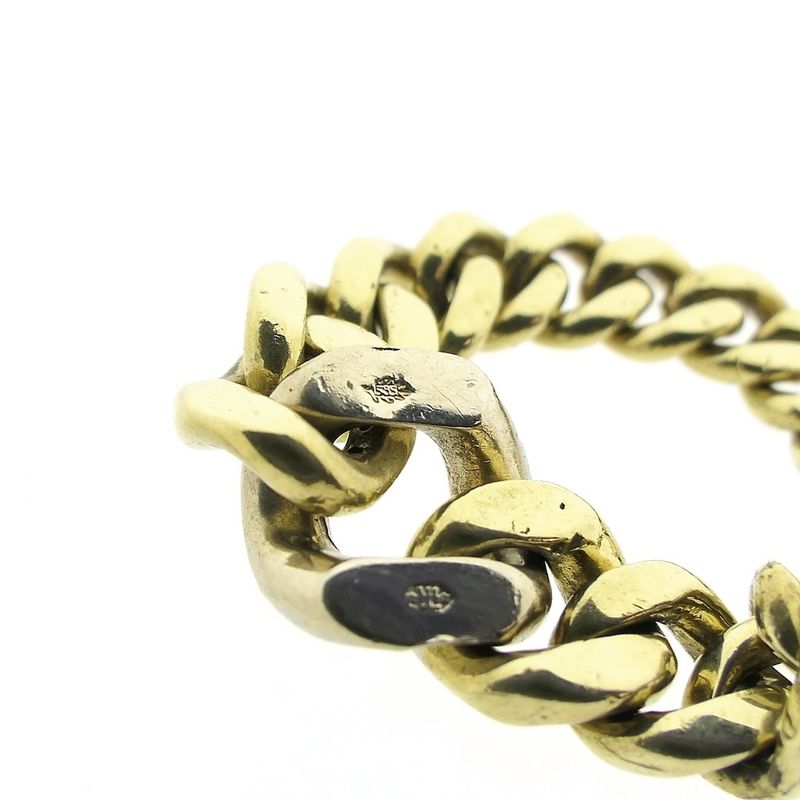 Image 5 of Two-tone gold link ring with diamond | 0.09 ct.