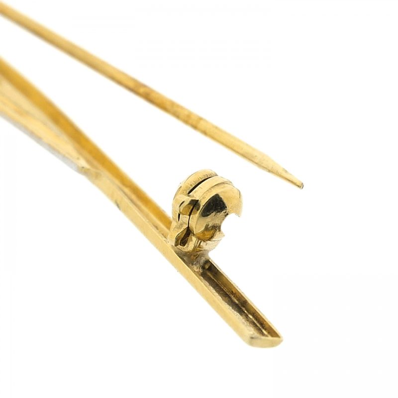Image 7 of Two-tone gold dynamic brooch with zirconia
