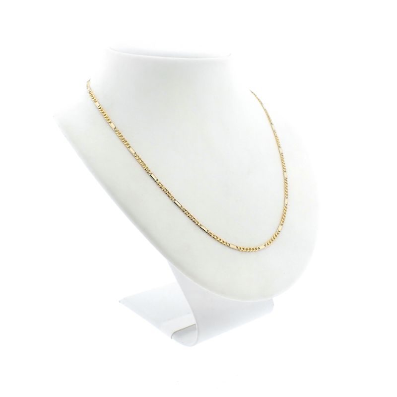 Image 6 of Two-tone gold Figaro link chain