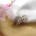 Image 2 of Bicolor earrings with diamond; 0.48 ct.