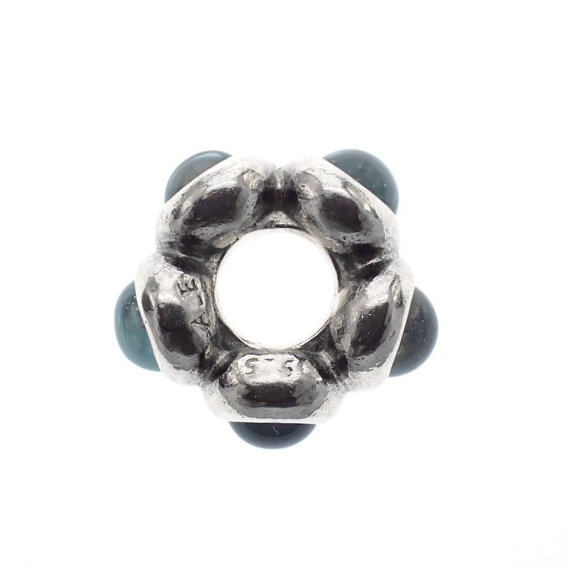 Image 3 of Pandora spacer; Silver; Blue Topaz