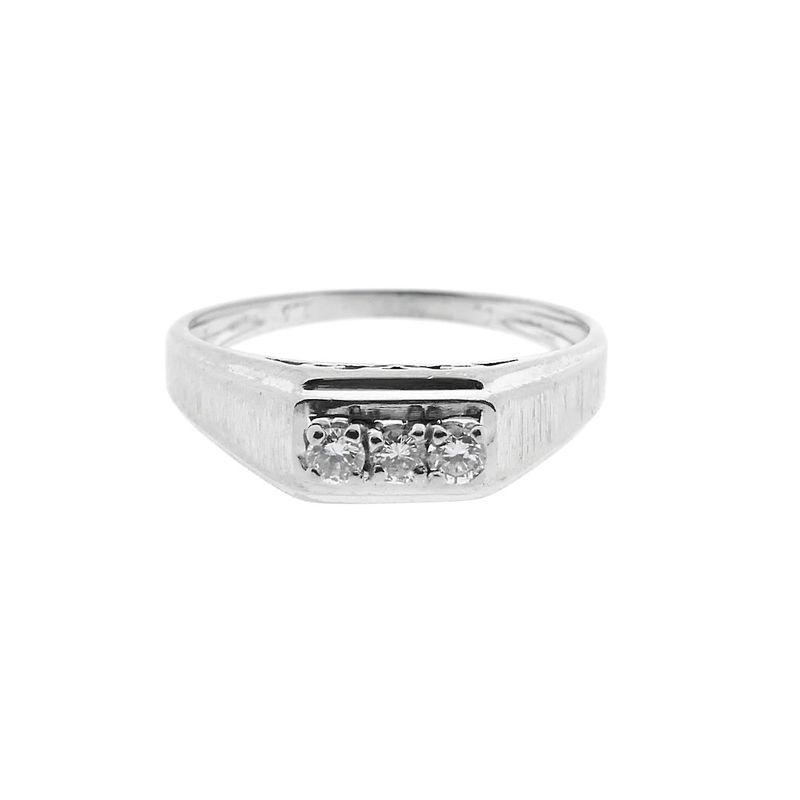 Image 3 of White gold ring with diamond | 0.15 ct.
