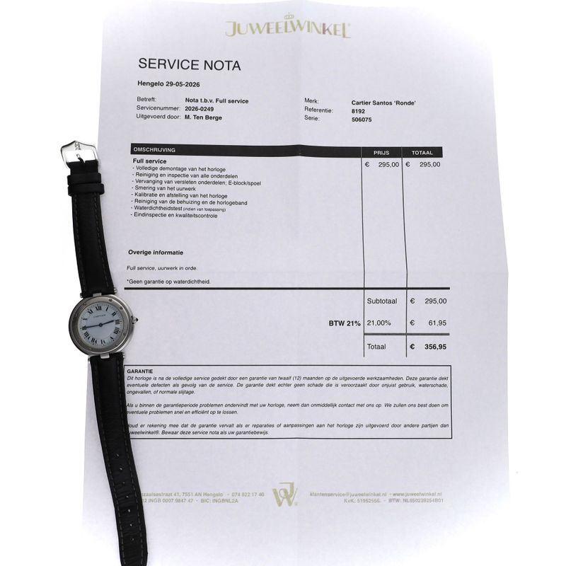Afbeelding 8 van Cartier Santos de Cartier Vendome 8192; Unisex Horloge