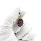 Image 7 of Gold pendant with purple glass