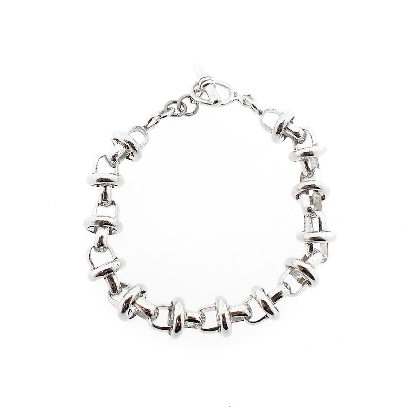 Image 1 of Silver fantasy link bracelet