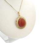 Image 8 of Gold pendant with large carnelian | Vintage
