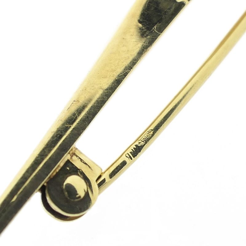 Image 8 of Vintage gold brooch with pearl