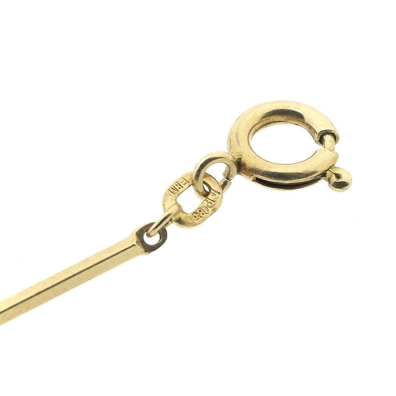 Image 7 of Gold bar link bracelet with garnet