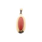 Image 1 of Gold pendant with red coral | Vintage