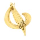 Image 4 of Gold feather brooch with pearl