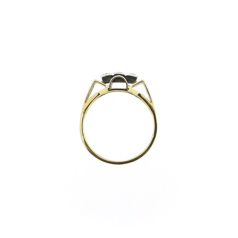 Image 6 of Vintage gold ring with diamonds; 0.09 ct.