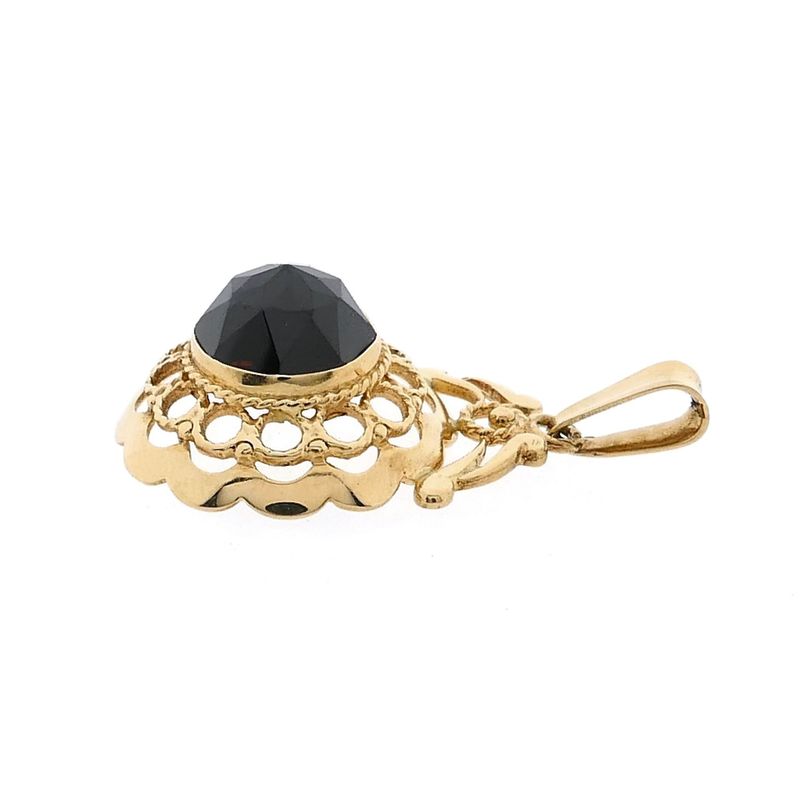Image 10 of Vintage Gold Pendant with Garnet