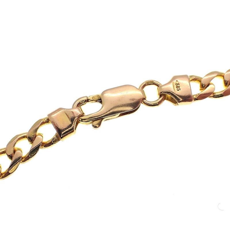 Image 3 of Gold gourmet link bracelet | 19 cm