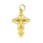 Image 3 of 21 carat antique gold pendant of a cross with a corpus | Filigree technique