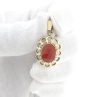 Image 11 of Vintage gold pendant with carnelian