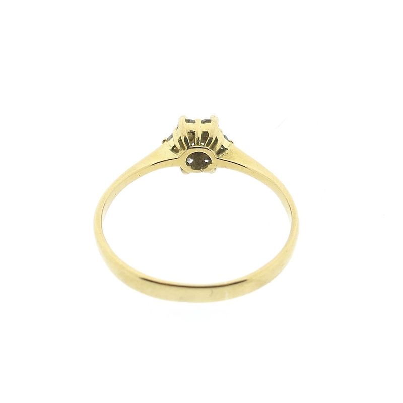 Image 6 of 18-karat gold subtle entourage ring with 0.11 ct. diamond | Sade İş