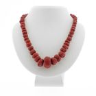 Image 1 of Coarse red coral necklace with gold clasp; Antique/Vintage | 46 cm