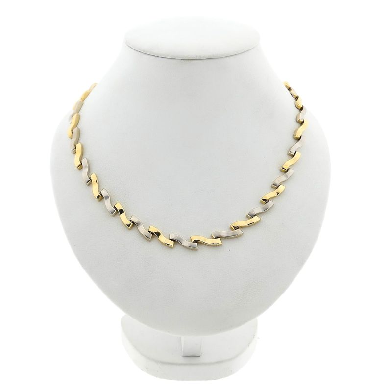 Image 1 of 18K Bicolor Gold Fantasy Link Necklace | 40.5 cm