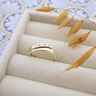 Image 2 of Gold ring with diamond; 0.015 ct.