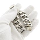 Image 2 of White gold gourmet link bracelet