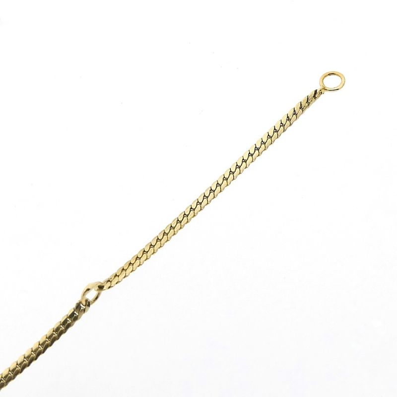 Image 6 of Gold flat cardano link chain with fixed pendant