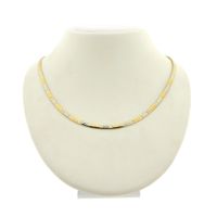 Two-tone gold Omega link necklace