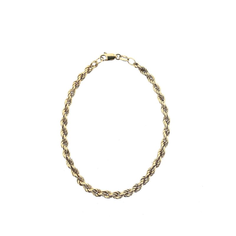 Image 4 of Gold Twisted Link Bracelet; 14 karat; 20.5 cm