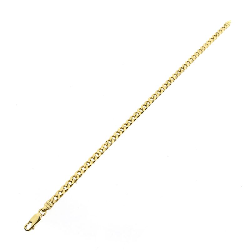 Afbeelding 7 van Gouden platte gourmetschakel armband | 21 cm