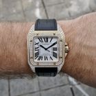 Image 20 of Cartier Santos 100 XL Automatic 2732 - W20071Y1; 18k gold watch with diamond setting