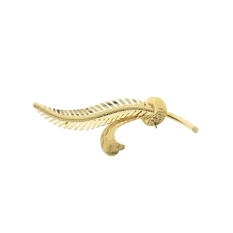 Image 8 of Gold feather brooch