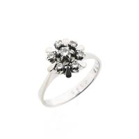 White Gold Surround Ring with Diamonds; 0.17 ct.