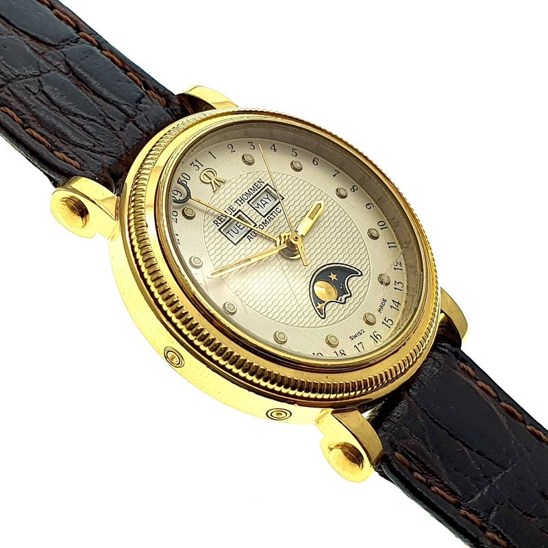 Image 9 of Revue Thommen Triple-calendar; Automatic men's watch with moon phase