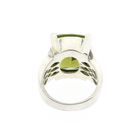 Image 4 of Silver ring with olive green zirconia stone