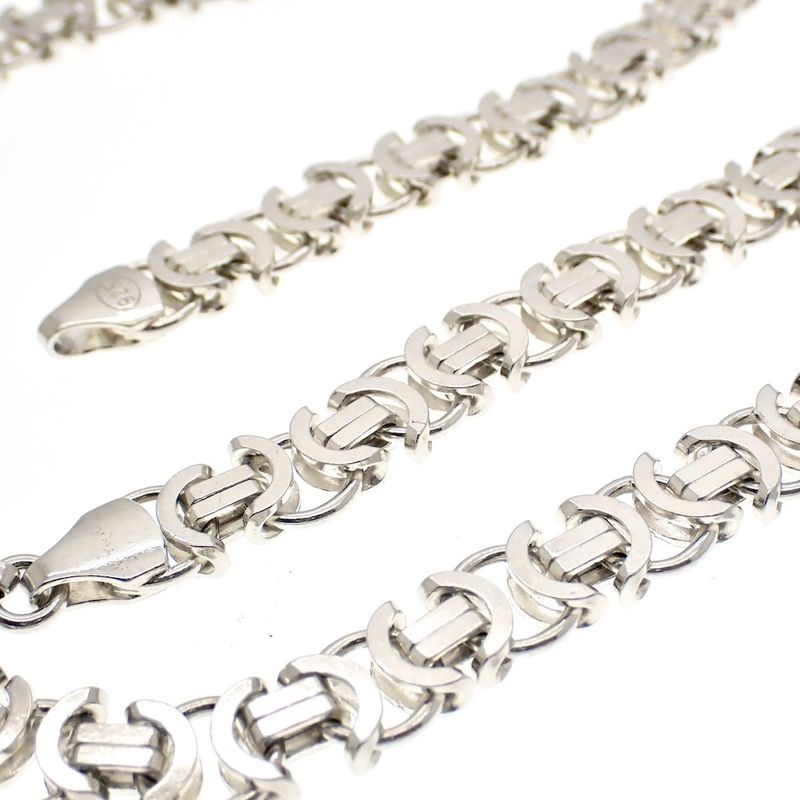 Image 3 of Silver flat king chain | 50 cm