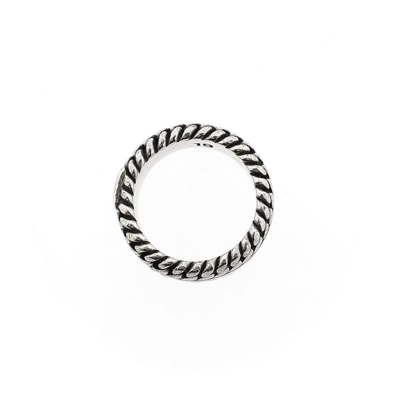 Afbeelding 6 van Zilveren Buddha to Buddha Chain Textuur Ring