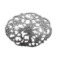 Silver brooch | Floral design
