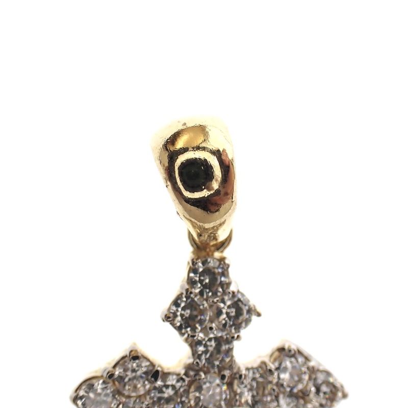 Image 4 of Gold pendant of a cross with zirconia